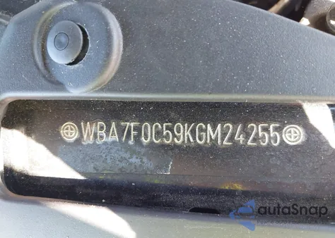 2019 BMW 750I из США, поврежденный, VIN WBA7F0C59KGM24255